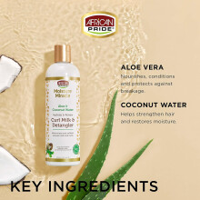 African Pride Moisture Miracle Curl Milk & Hair Detangler 12 oz