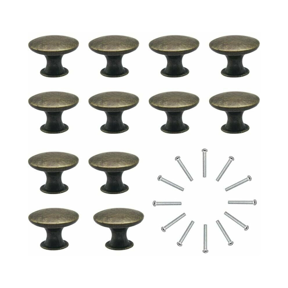 Dresser Knobs Drawer Knobs Set Of 12 Cabinet Knobs Vintage Antique Brass Drawer Pulls Ï30Mm Knob For Cupboard Drawer Kitchen 6932766543436