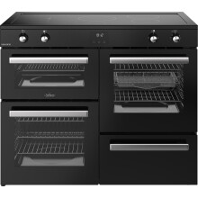 Belling Cookcentre 110Ei 110cm Electric Range Cooker with Induction Hob – Black – A/A Rated