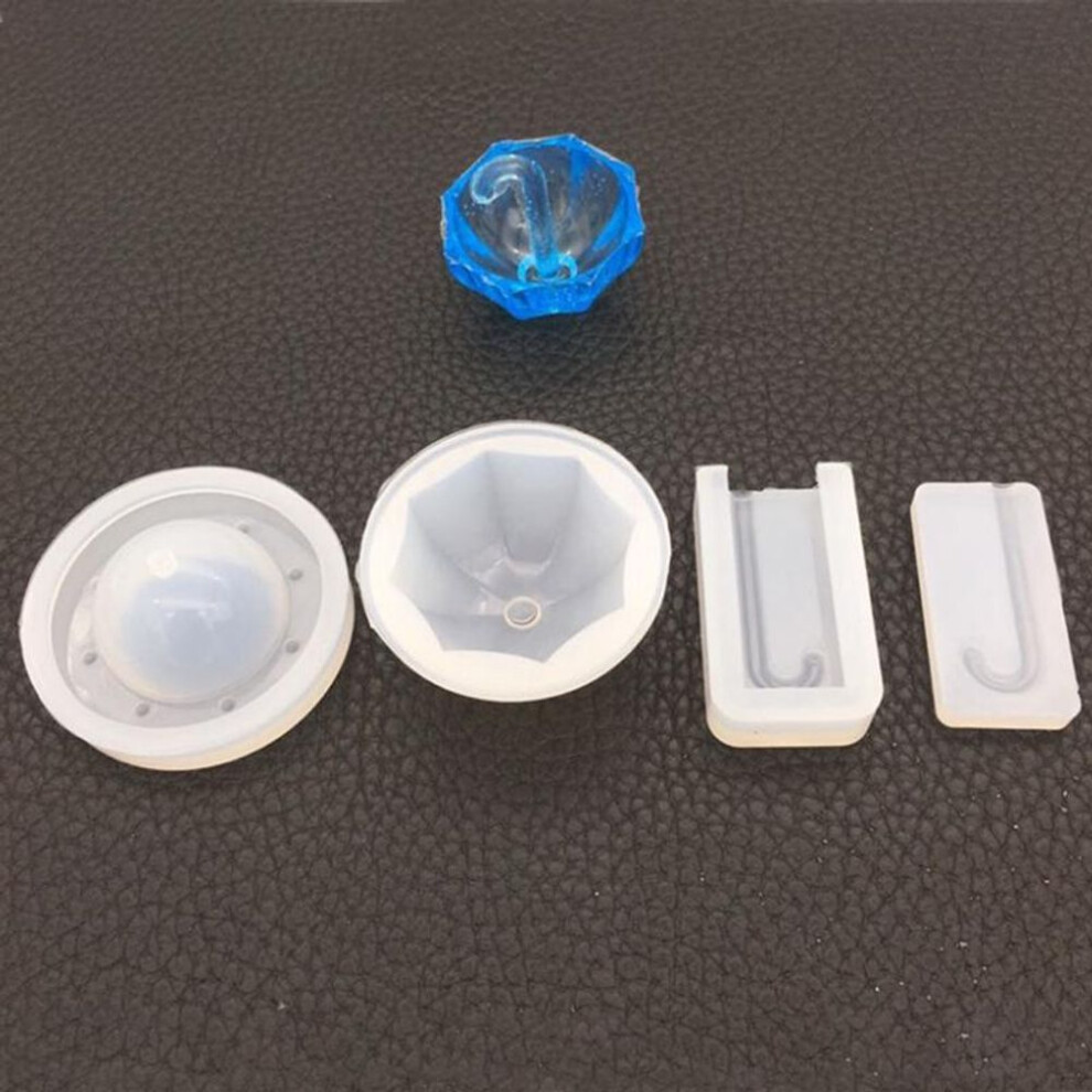(white) Silicone Mold Resin 3D Umbrella Epoxy Mold Handmade Diy Jewelry Making