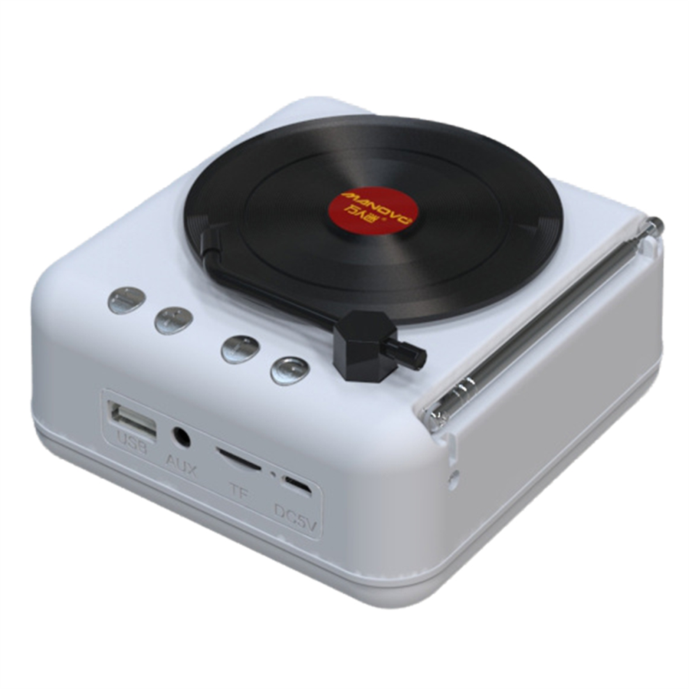 Manovo Portable Bluetooth Speaker Mini Music Bass Outdoor Wireless Amplifier Subwoofer Radio White 4851889568824