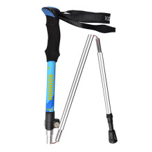 1PièCe SéRie Bâton de Marche Pliant Ultra-LéGer Verrouillage Bâtons Trekking RandonnéE Course Marche, Bleu 110-125 Cm