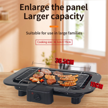 Griglia Elettrica per Interni, Barbecue Elettrico Fumo con Rete Rimovibile e Padella Antiaderente, Presa Europea da 2200 W.