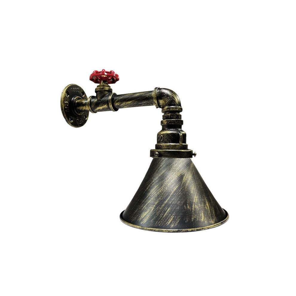 Tuyau D'Eau RéTro LumièRe Loft Industriel Fer Rouille LumièRes E27 LED Applique Appliques Murales pour Salon Chambre Bar DéCor