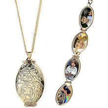 Heytea Expanding Photo Locket Necklace Pendant 4 Pictures Chain Necklaces Memorial Gifts for Women Girls - -