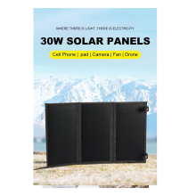 30W 18V Opvouwbaar Zonnepaneel Type-C USB Fotovoltaïsche Oplader voor Buiten Mobiele Telefoon Snel Opladen Powerbank-Grijs