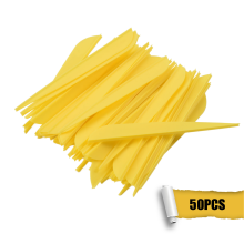 Arrows Vanes 4 Inch Plastic Fletching for DIY Archery 50 Pack(Yellow)