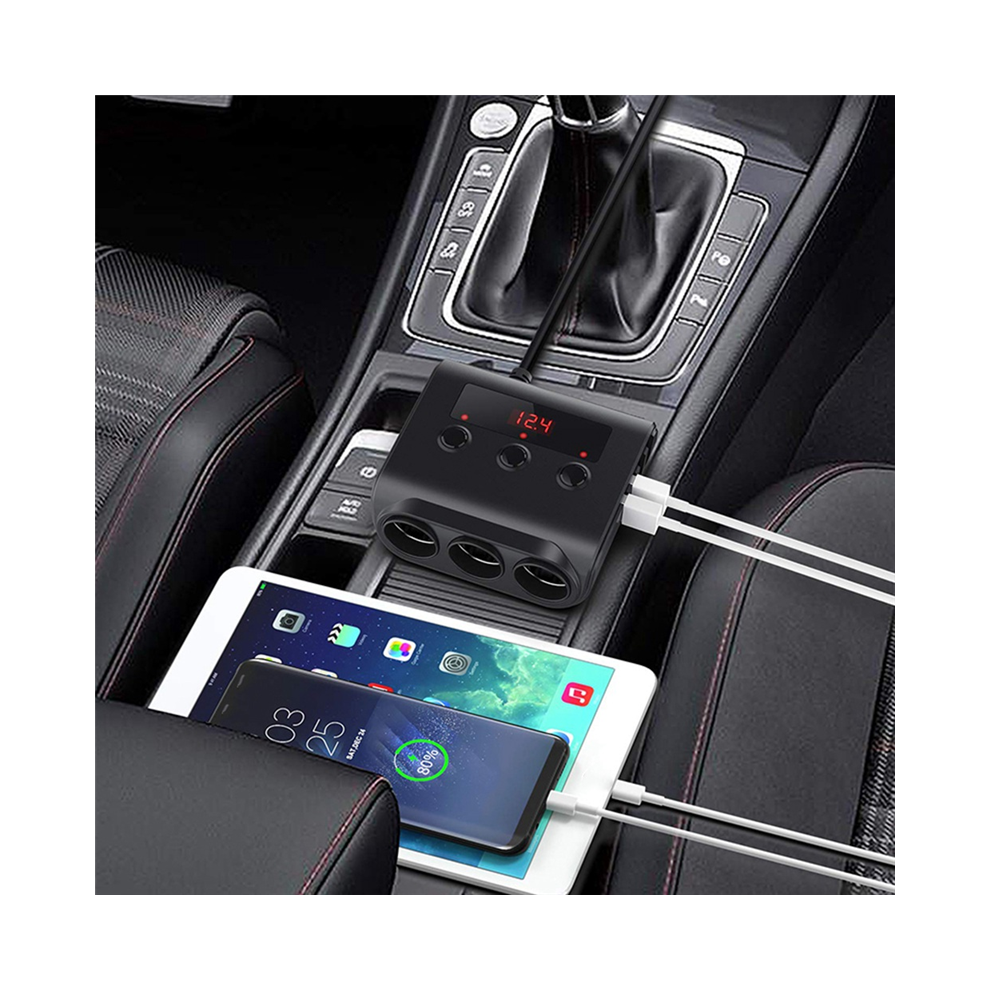 TR12 Voiture Bluetooth Briquet un pour Trois Chargeur de Fournitures Universelles B