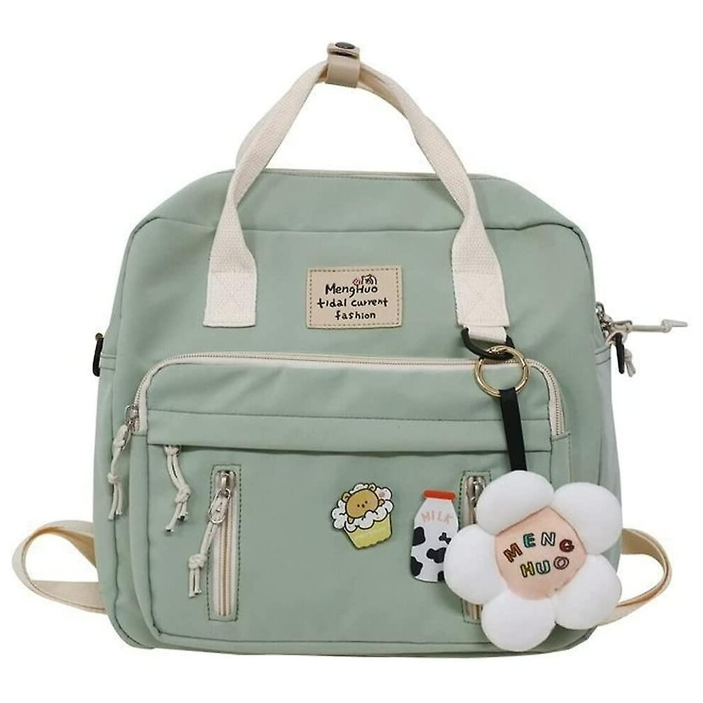 Kawaii Crossbody Purse for Girl Tote Indie Backpack School Japanese Asthetic Backpack IHeytea S Messenger Bag Kawaii Backpack Prime (green)