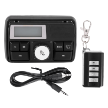 Motorcycle Audio MP3 Radio Sound System Stereo Speakers Bluetooth Waterproof FM 5 EQ Functions LCD Display USB/SD/TF