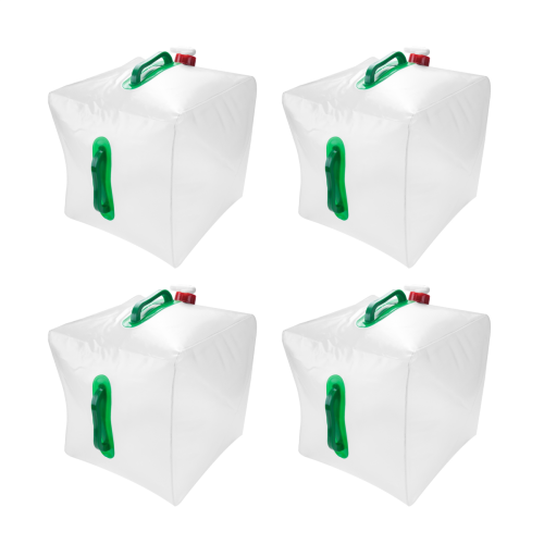 Conjunto de 4 Latas ?Gua Dobr?Veis ??Com e Torneira 20 L 2