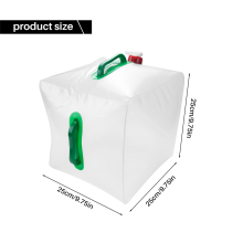 Set of 4 Foldable Water Canisters with Handle and Pouring Tap 20 L