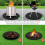 Fire Pit Mat for Bonfire,Double-Sided Fireproof Firepit Round BBQ Under Grill 24Inch 2