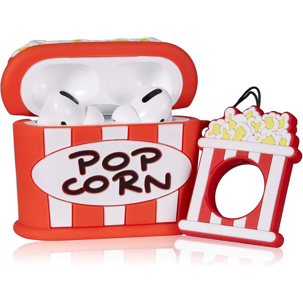 Coralogo Case for Airpods Pro 2019/Pro 2 Gen 2022 Cute 3D Food Soft Silicone Cartoon Airpod Pro Skin Funny Fun Cool Stylish Keychain Accessories Kids