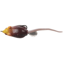 Appât Luya pour Rat Rongeur 6Cm / 10.5G, Eau , Crochet Lei Frog, Jaune TêTe Brun