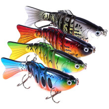 Esche da Pesca Nuoto per Spigola 7 Segmenti Multi Snodate Attrezzatura Realistiche