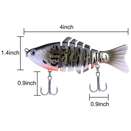 Angel KöDer Schwimm für Bass 7Segment Multi Jointed Tackle Kits Lebensechter 2