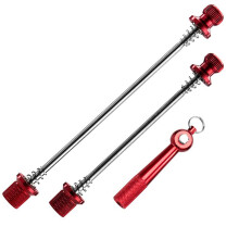 1 Satz Schnell Spanner Diebstahl Aluminium Legierung Fahrrad Rad Nabe SpießE Renn Achs Schrauben mit SchlüSsel