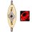 5 AngelköDer Licht LED Deep Drop Underwater Eye Shape Light Tackle AngelzubehöR,Rot 5