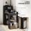 Homcom HOMCOM 120cm Computer Desk Bookshelf Writing Table 6 Shelves Black 9
