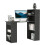 Homcom HOMCOM 120cm Computer Desk Bookshelf Writing Table 6 Shelves Black 8