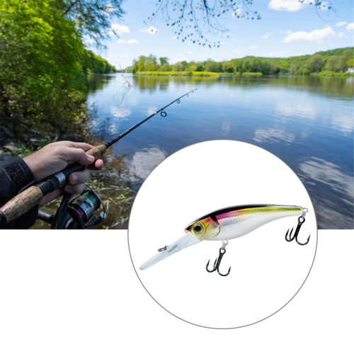 Schwimmender Angelköder, 70 Mm, 10 G, Sinkend, Tieftauchen, Süßwasser, Salzwasser, Kurbelköder, Wobbler 2