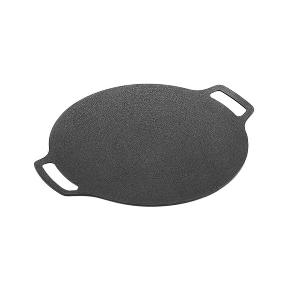 PoêLe à Frire en Fonte de 38 Cm D'éPaisseur Plaque Cuisson CrêPes AntiadhéSive pour Barbecue CuisinièRe Induction Marmite Flamme Nue