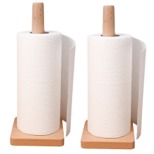 Keuken Houten Rol Papieren Handdoekhouder Badkamer Handdoek Verticale Standaard Wegwerp Opslag Accessoires A