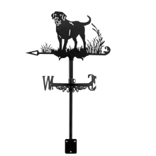 Hond Metalen Windwijzer, Windwijzer Silhouet, Tuin Decoratieve Windrichting Indicator voor Outdoor Yard Farm