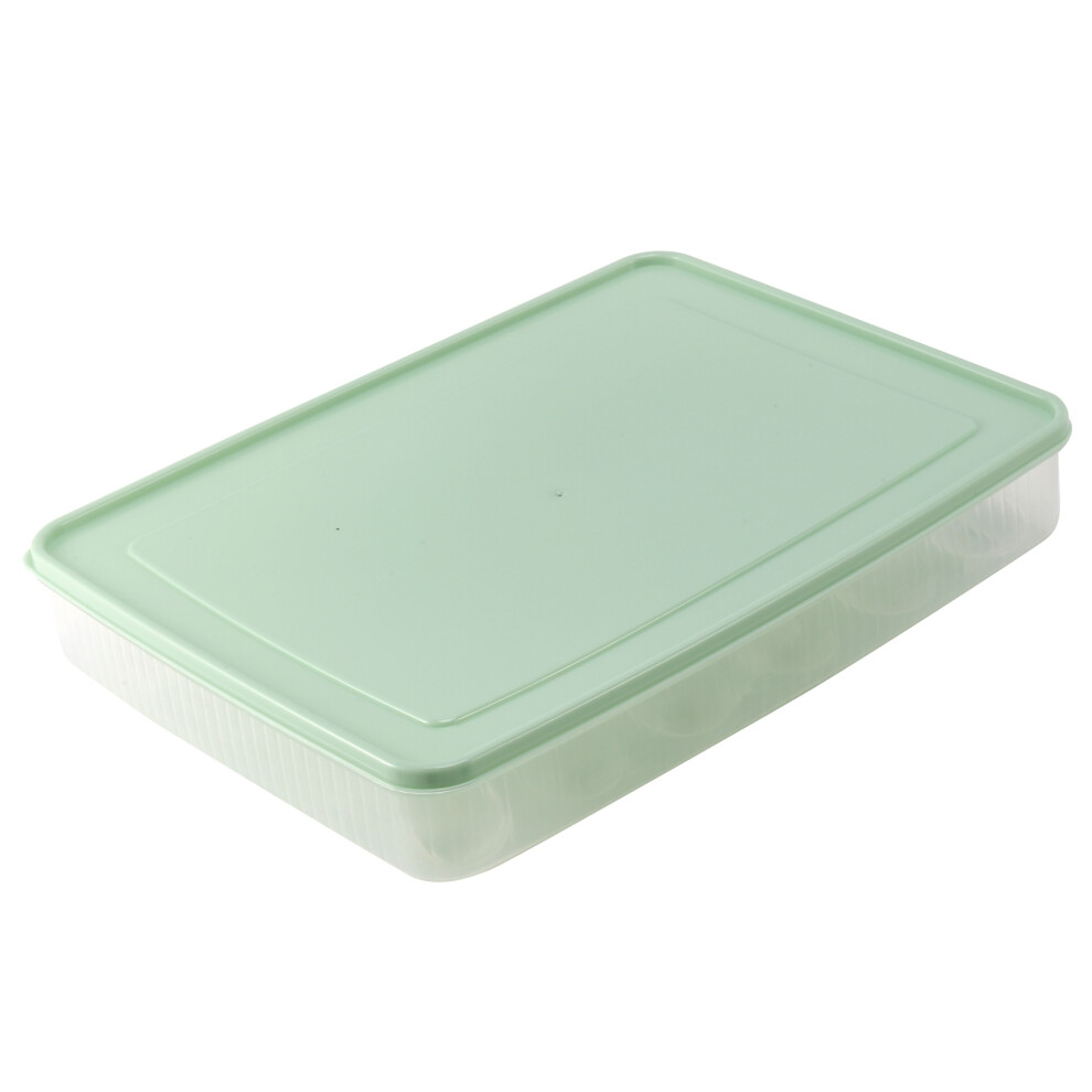 Boite a oeufs en plastique boite de rangement d'oeufs cuisine 24 Grille Porte-oeufs Empilable congelateur stockage organisateurs conteneur Vert