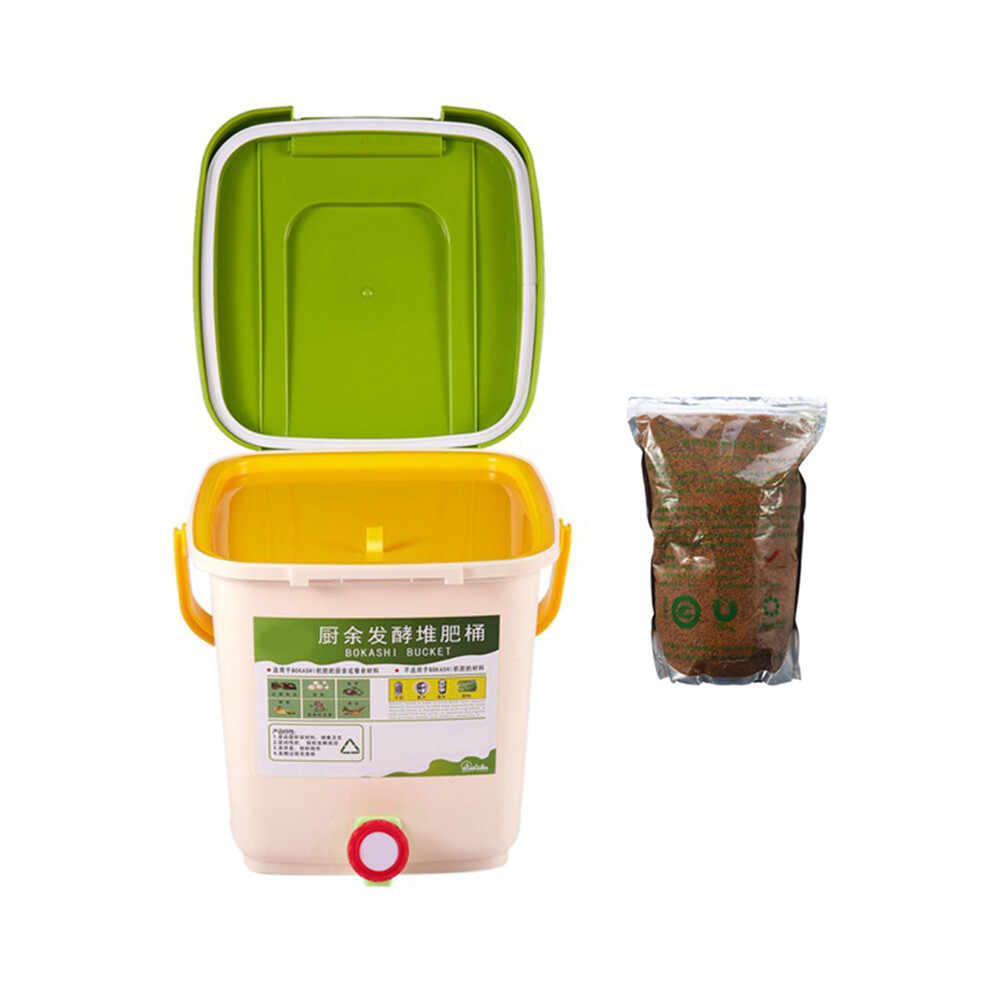 12L Cuisine Jardin Bacs à DéChets Alimentaires Bac Compost Recycler Composteur AéRé PP Poubelle Maison