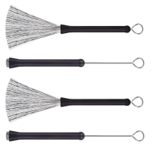 Brosses à Tambour MéTalliques RéTractables Brosse Portables pour Groupe de Rock, Musique Country, Folk