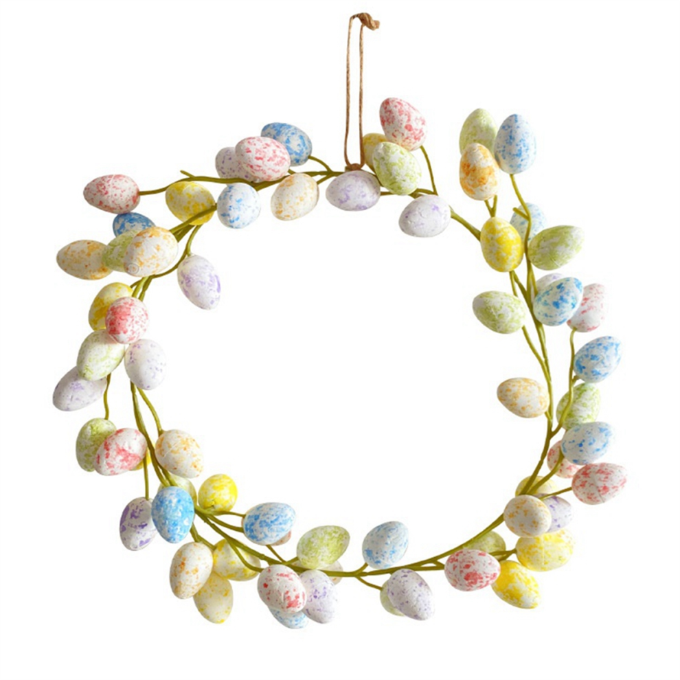 Couronnes de Pâques pour Porte D'EntréE Couronne D'œUfs Guirlandes Suspendues Fleurs Artificielles