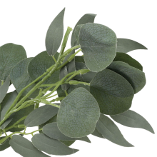 Kunstmatige Eucalyptusslinger met Wilgenstokken, 2 Pakken 6,5 Voet Eucalyptusslingergroen, Zilveren Dollareucalyptus