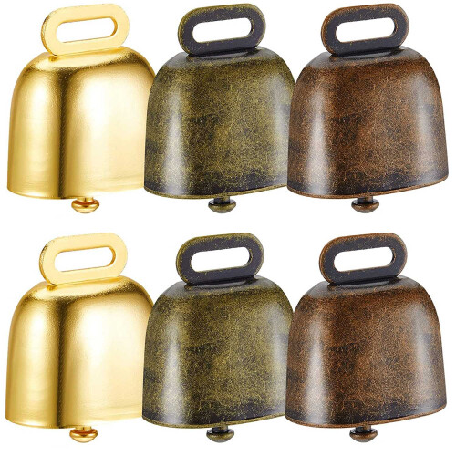 6 Pezzi Campana in Retrò per Pascolo Rame ( Verde, Rosso, ) 1