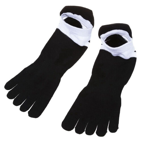 4 ζευγάρια κάλτσες δακτύλων No Show Five Finger Socks Cotton Athletic Running λευκό+κίτρινο+μπλε+μαύρο 2