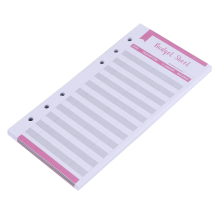 Folhas de or?amento de rastreador de despesas com furo 24 unidades de envelope de folhas soltas para fich?rio A6, bolsos de carteira, planejador