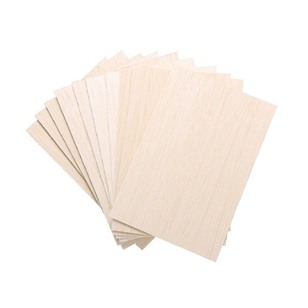 10-pack onafgewerkte houten platen, dun balsahout voor huis, vliegtuig, schip, boot, kunst en ambachten, doe-het-zelf-ornamenten