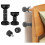 Adjustable Threaded Bed Frame Anti-Shake Tool for Bed,Headboard Stoppers,Prevent Loosening Fixer(2Pcs Black ) 3