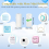 Χαρτί 16 Ρολών Mini Thermal Printer, Συμπεριλαμβανομένων 6 Αυτοκόλλητων Χαρτιών & 10 Απλό, 57X25mm 4