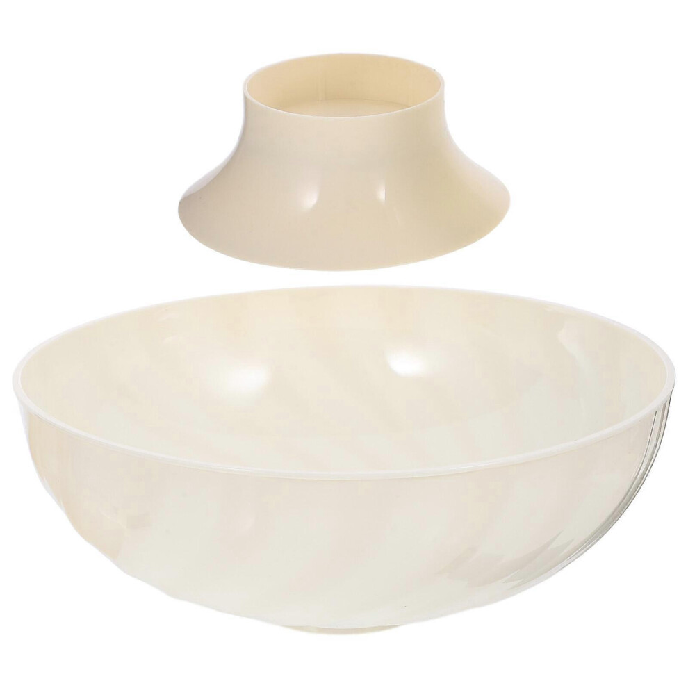 Kricely (, One Size) Fruit Bowl Snack Serving Bowl Fruit Storage Tray Draining Hole Fruit Bowl White