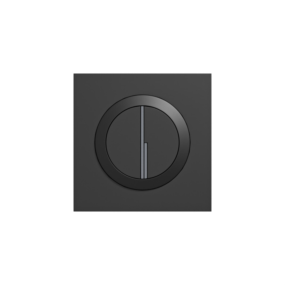 Nes Home Matt Black Round Wc Push Button