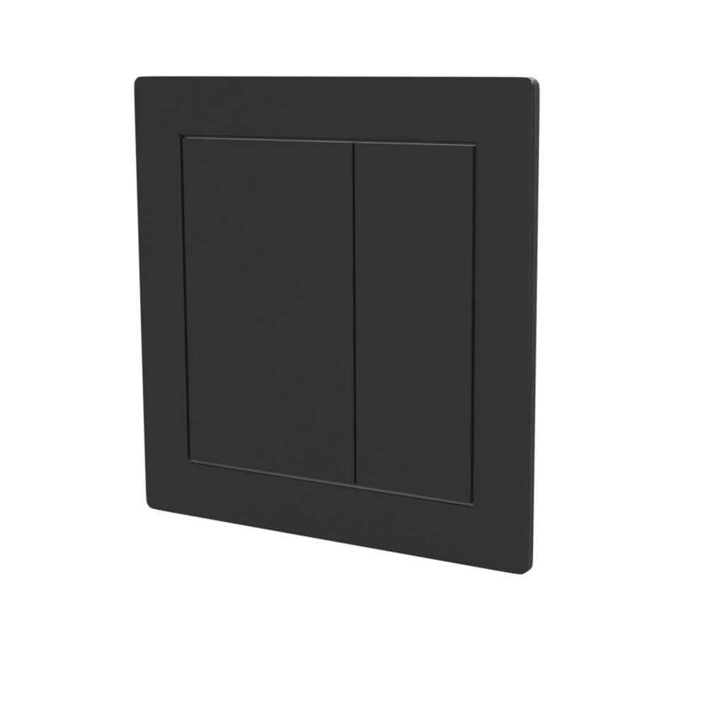 Nes Home Matt Black Square Button WC Flush Plate