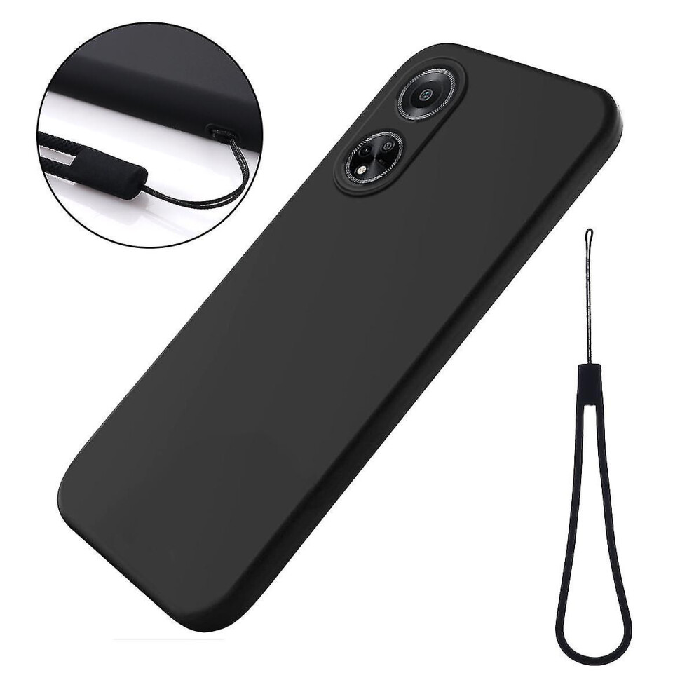 (Black) Phone Protection Case For Oppo A98 5g / A1 5g / F23 5g, Soft Lining Liquid Silicone Phone Cover With