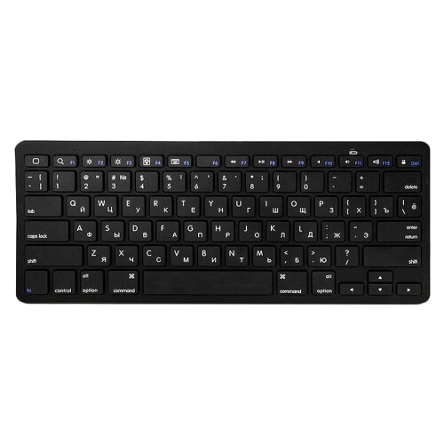 Russian Keyboard Ultra-Thin Wireless Bluetooth Keyboard, for IOS Android Tablet / Laptop -Black