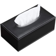Lederen tissueboxhoes, gezichtsdoos, moderne servettenopslag, autohanddoek, PU-lade, antisliplade