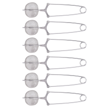 6 stuks thee-infuser losse bladeren snap ball zeef lepel roestvrij staal filter steiler met handvat