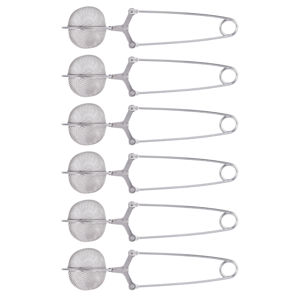 6Pcs Tea Infuser Loose Leaf Snap Ball Strainer Spoon Stainless Steel Filter Steeper With Handle 4853480206464