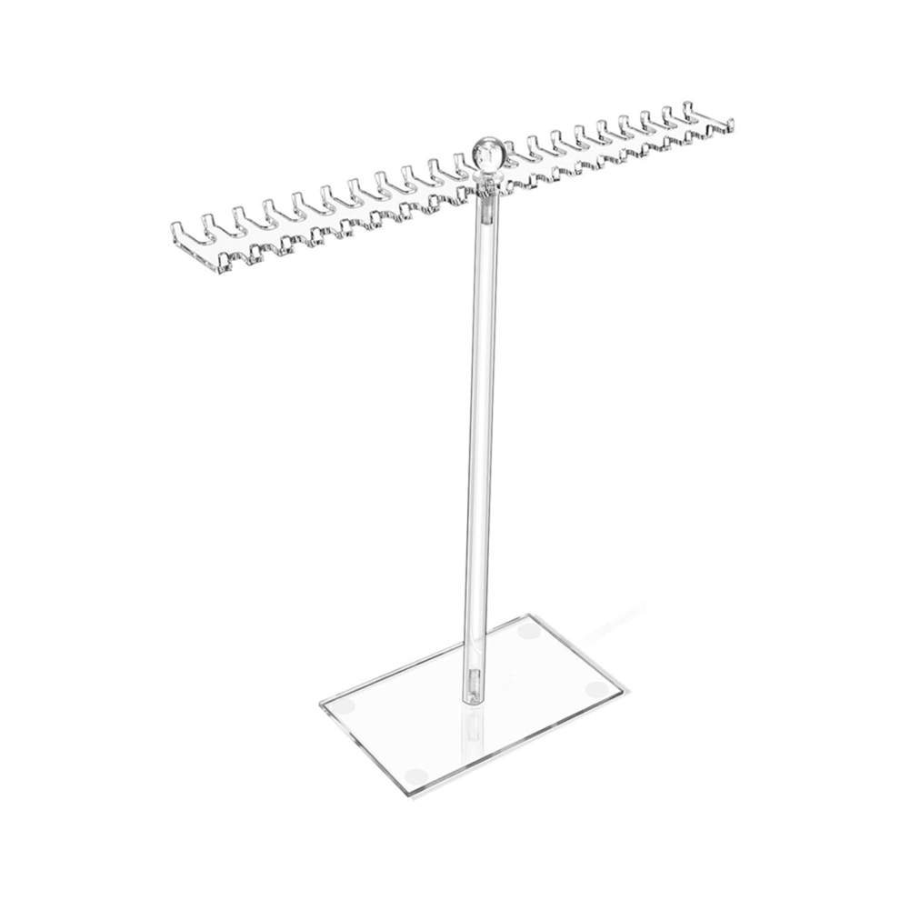 Organizzatore Per Collane In Acrilico, Supporto Trasparente, Espositore Per Gioielli Con Ganci Bilaterali