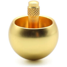 Juguete de regalo incre?ble de acero inoxidable con tapa abatible de metal, dorado